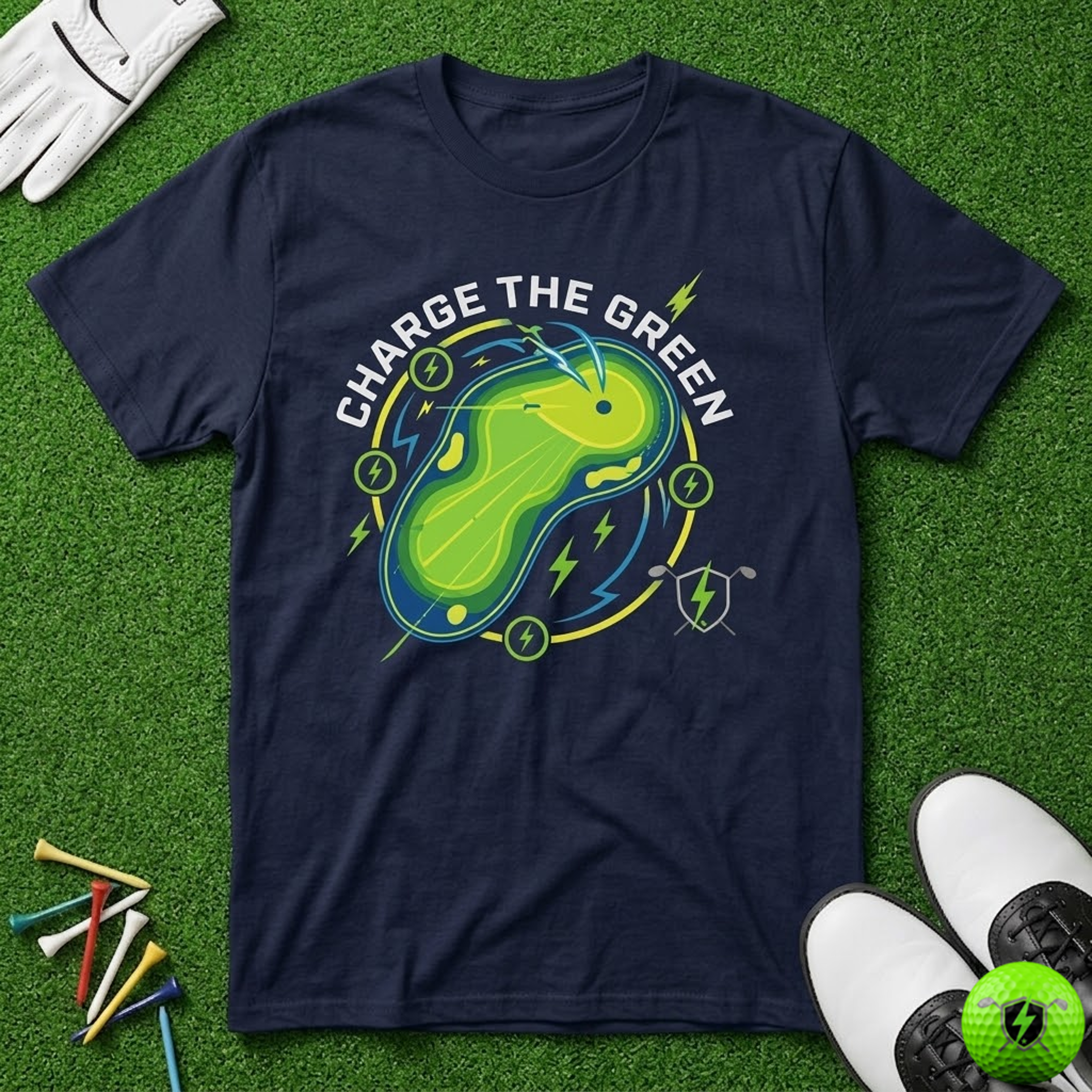 Charge the Green Circuit Green T-Shirt