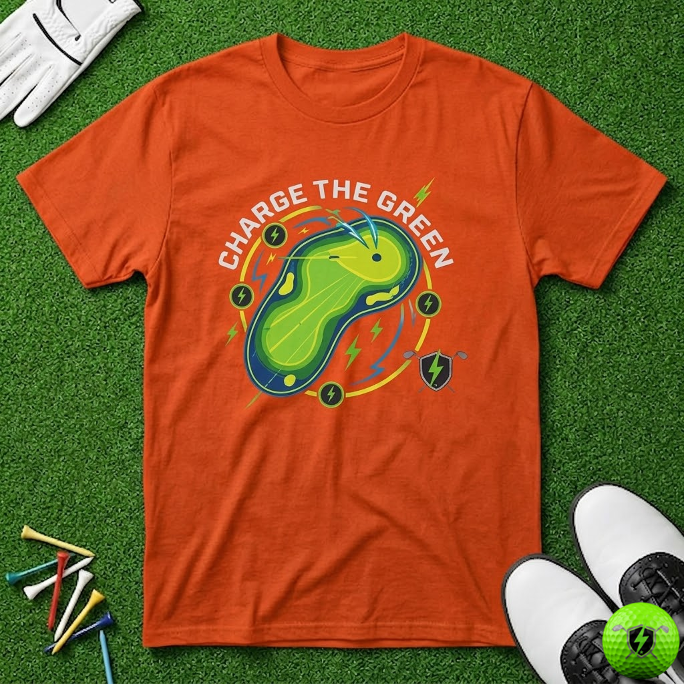Charge the Green Circuit Green T-Shirt