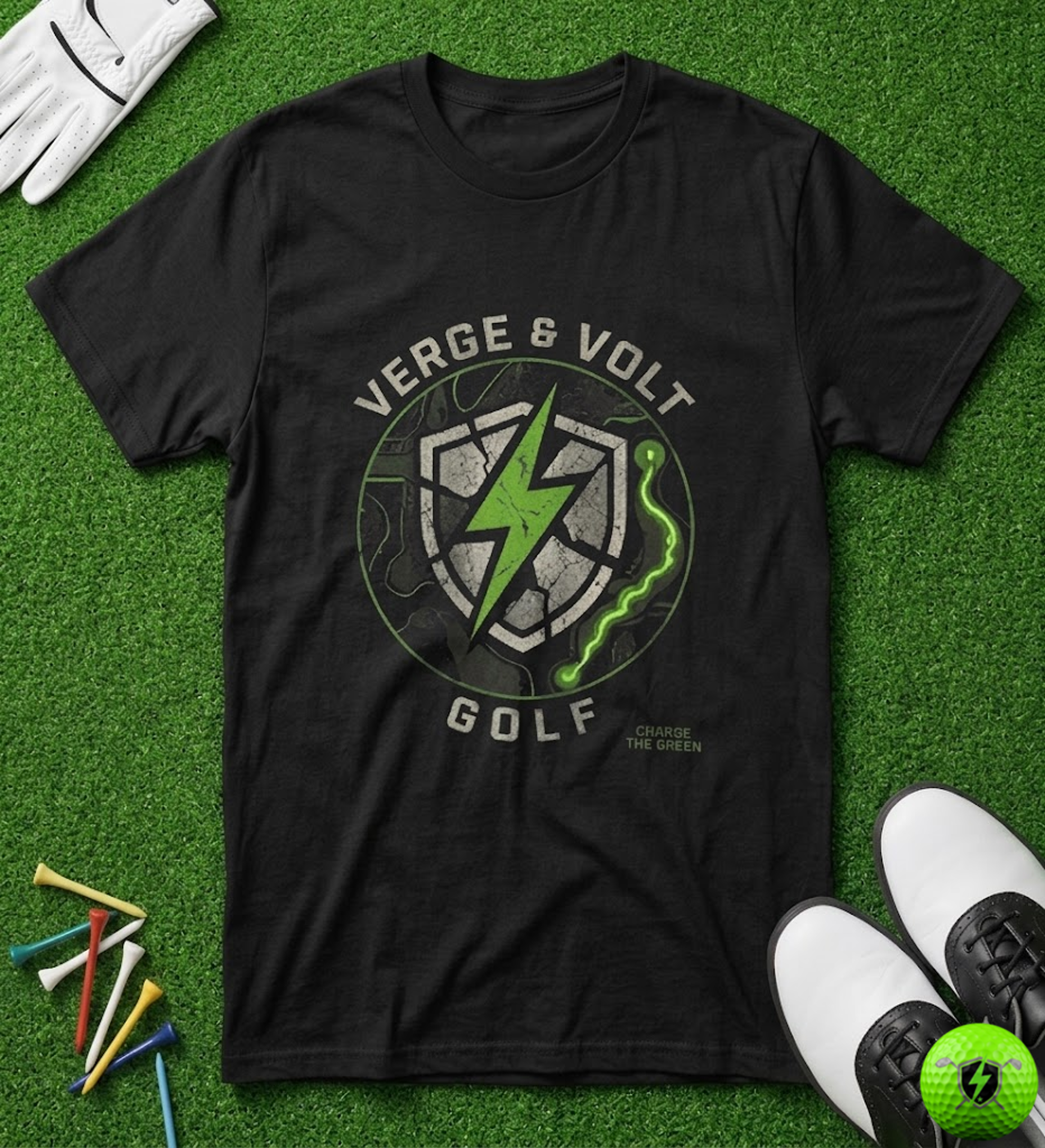 Charge the Green Tactical Crest T-Shirt