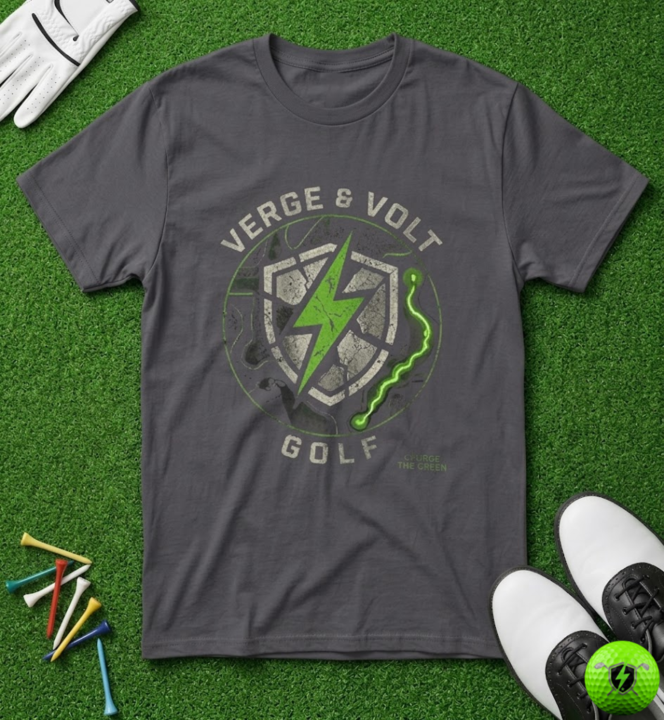 Charge the Green Tactical Crest T-Shirt
