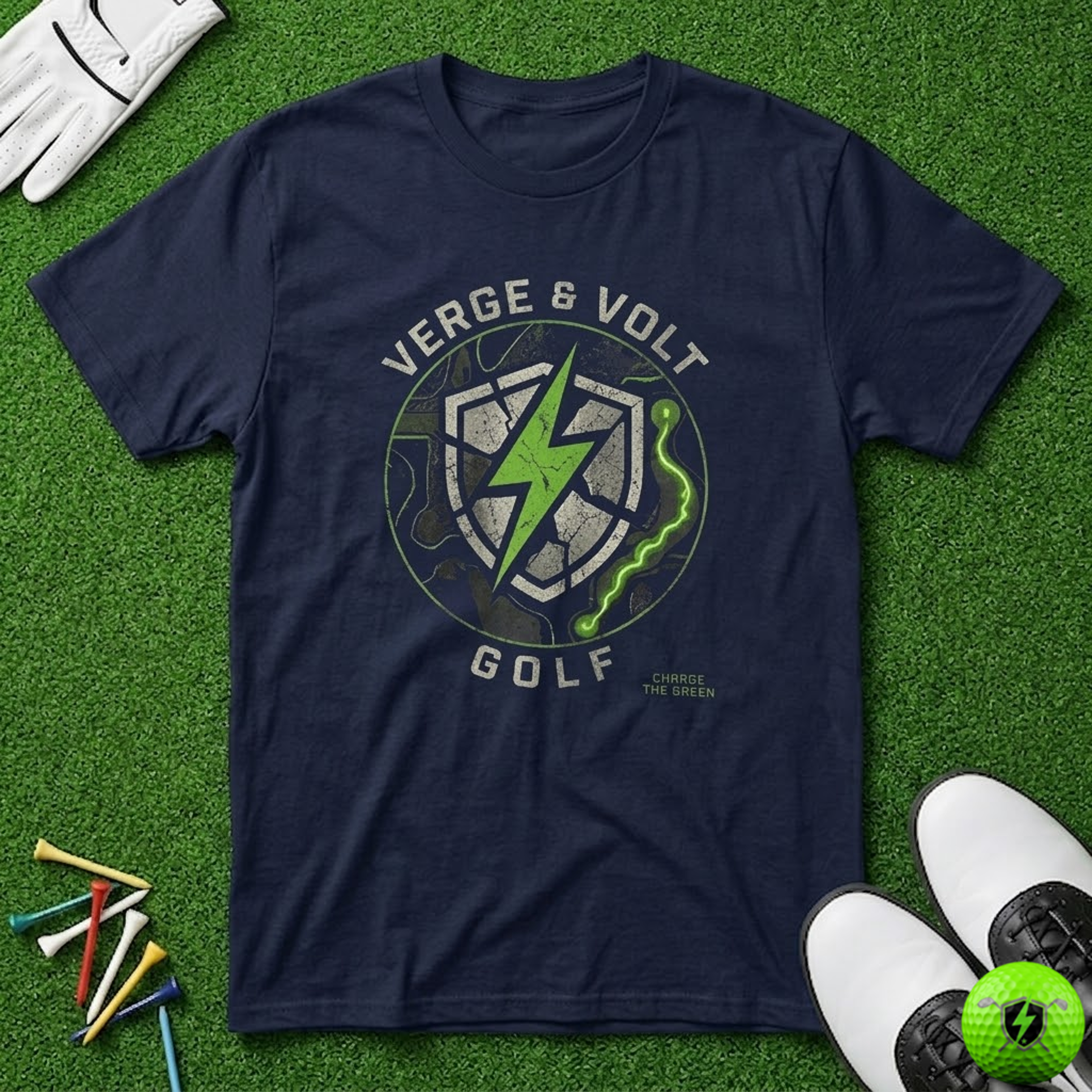 Charge the Green Tactical Crest T-Shirt