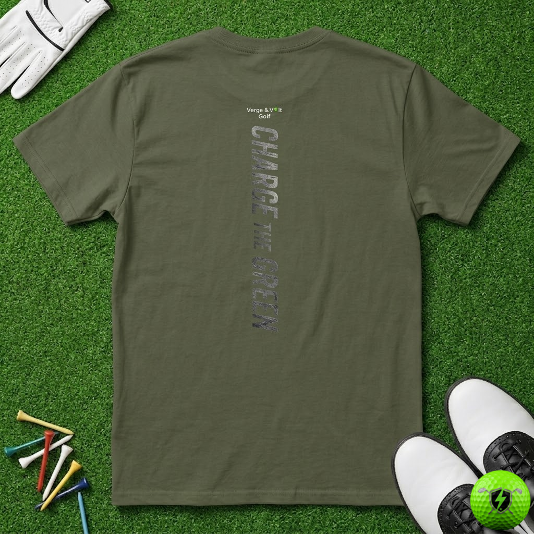 Charge the Green Vertical T-Shirt