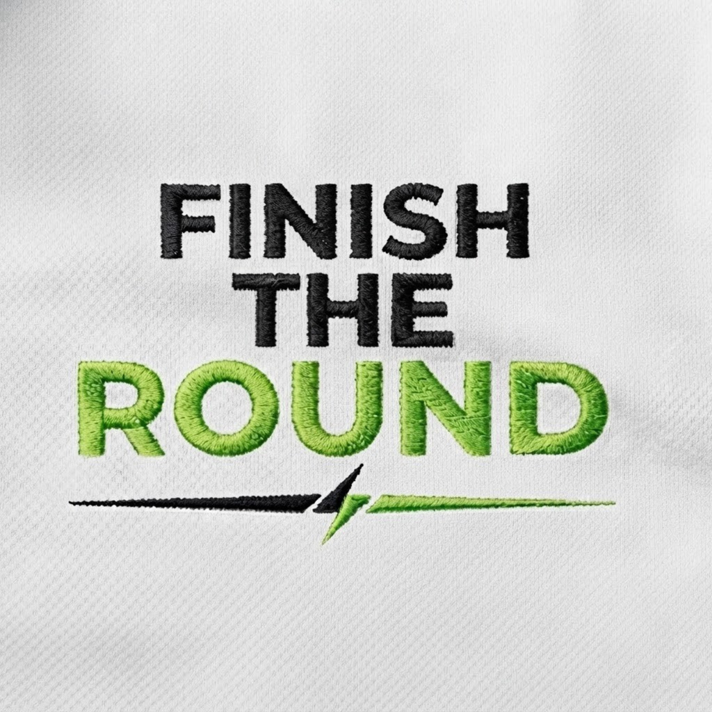 Finish The Round Embroidered Polo Shirt