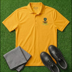 'Finish The Round' Shield+ Embroidered Performance Golf Polo (Sport-Tech Unisex)