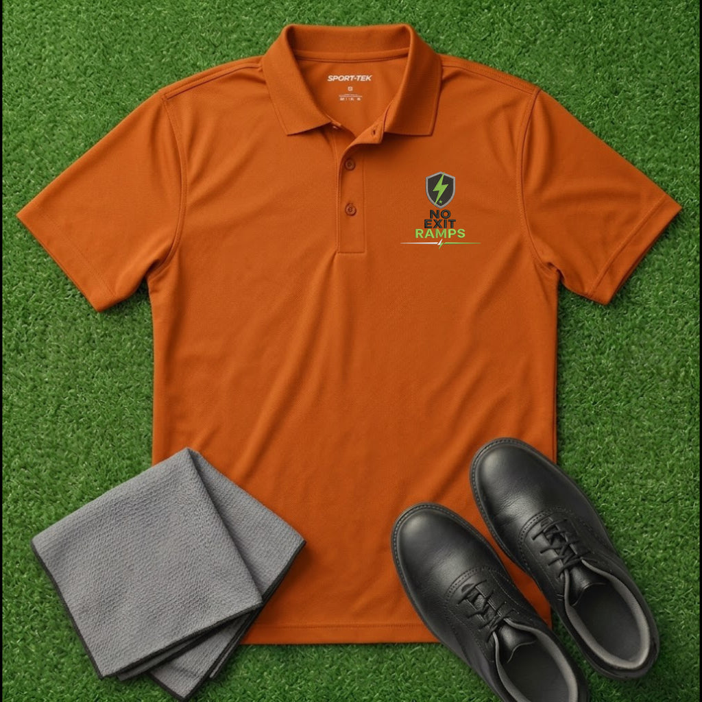 'No Exit Ramps' Shield+ Embroidered Performance Golf Polo (Sport-Tech Unisex)