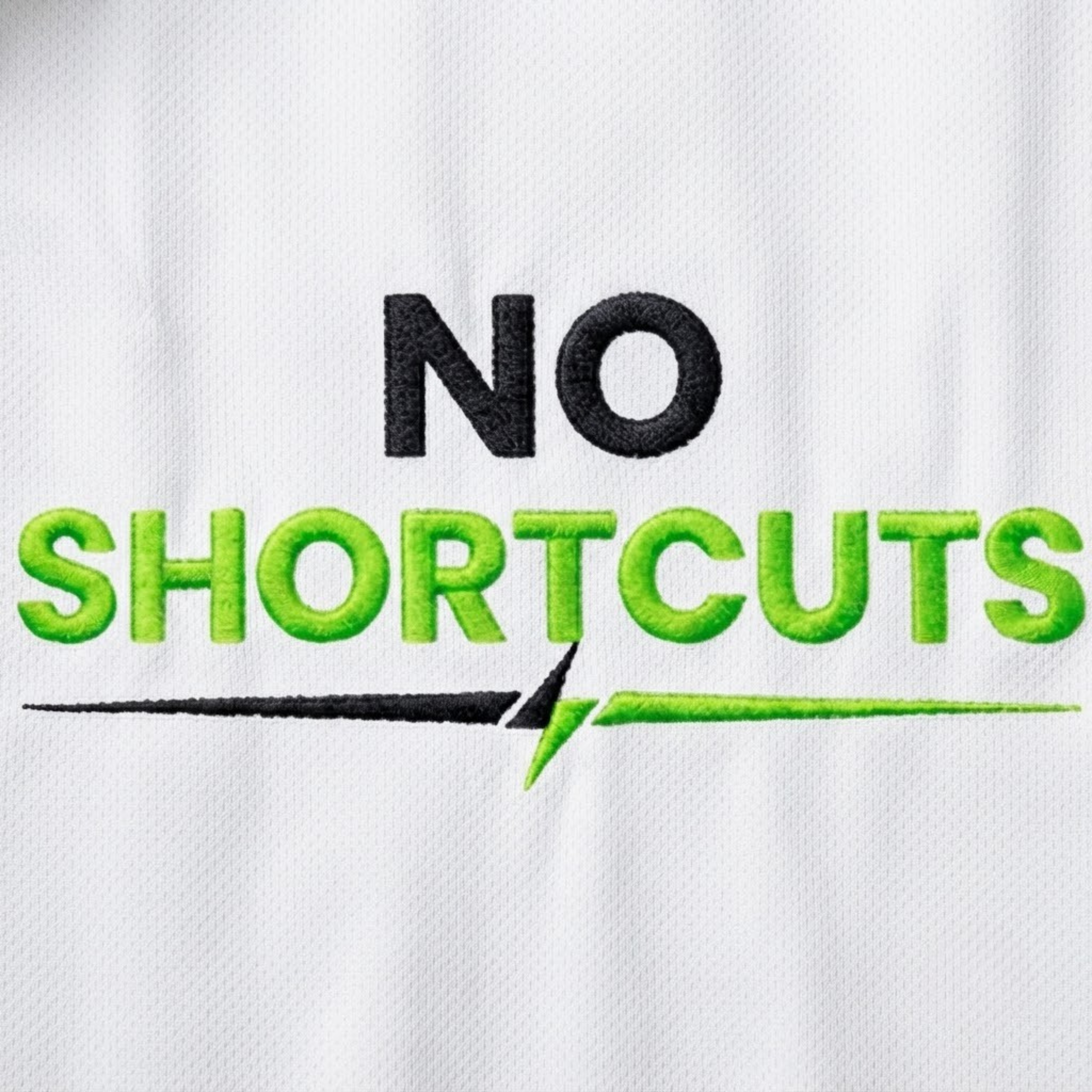 'No Shortcuts' Embroidered Performance Golf Polo (Sport-Tech Unisex)