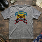F Co. 51st Infantry (LRS) Scroll with SF & Ranger Tab & Basic Wings Softstyle T-Shirt