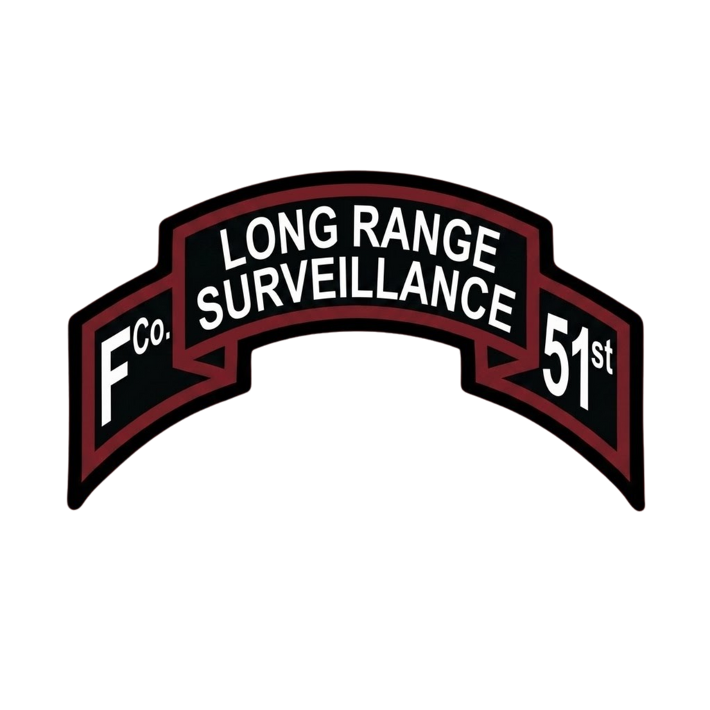 F Co. 51st Infantry (LRS) Scroll with Basic Wings Softstyle T-Shirt