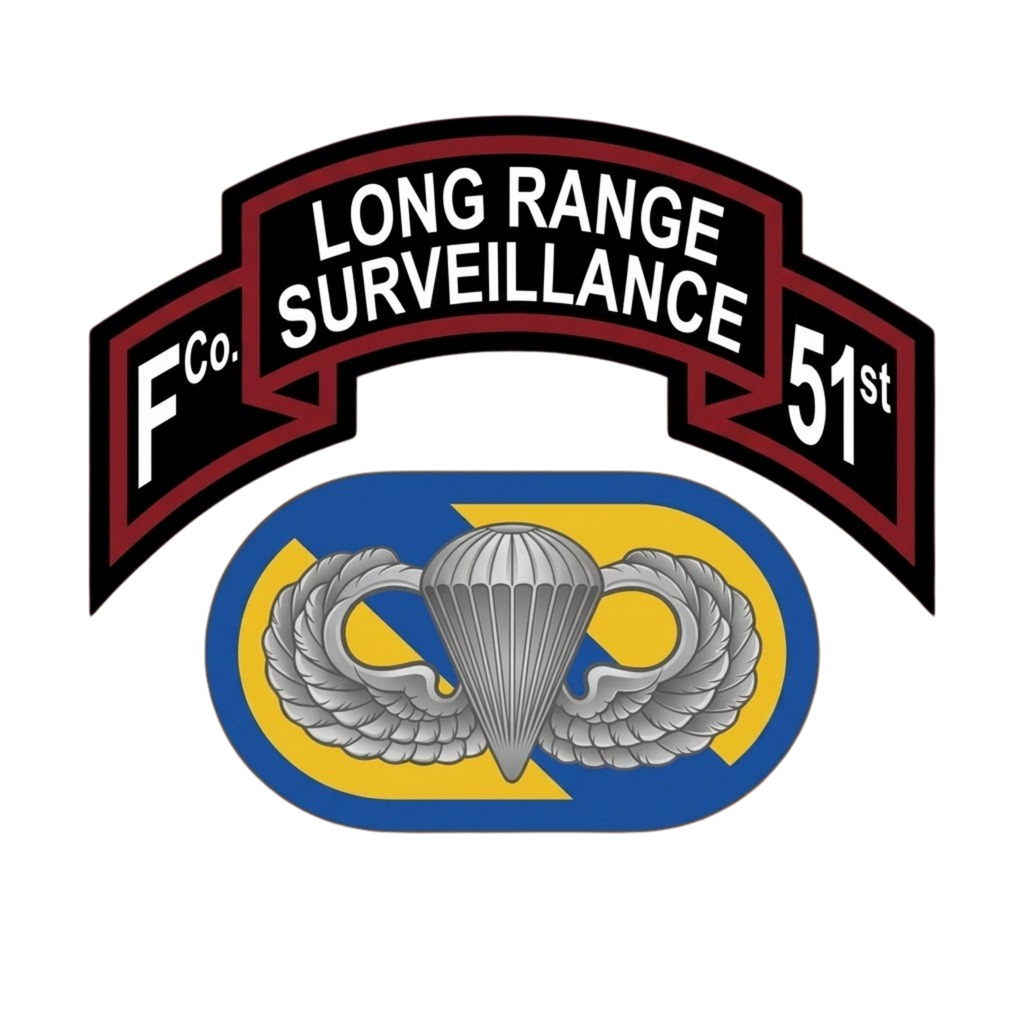 F Co. 51st Infantry (LRS) Scroll with Basic Wings Softstyle T-Shirt