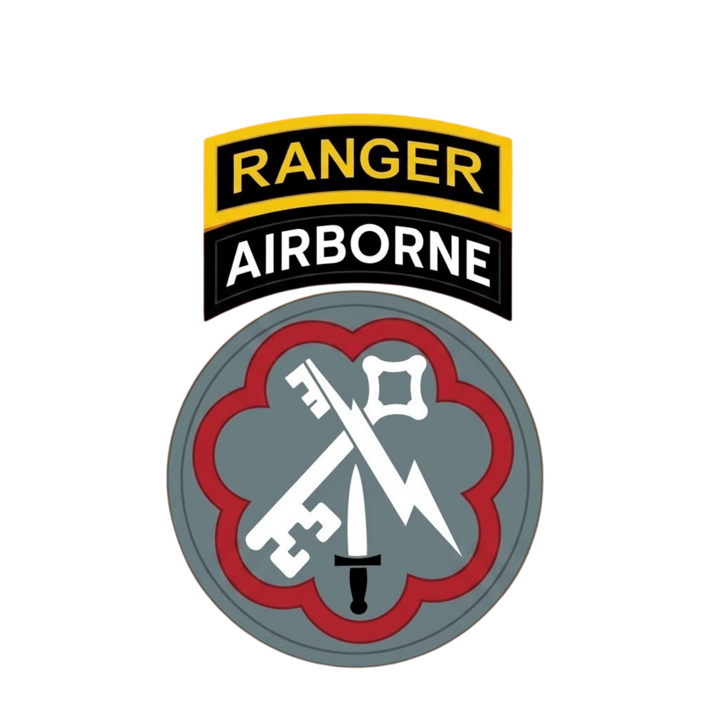 F Co. 51st Infantry (LRS) Unit Patch with Ranger Tab Softstyle T-Shirt