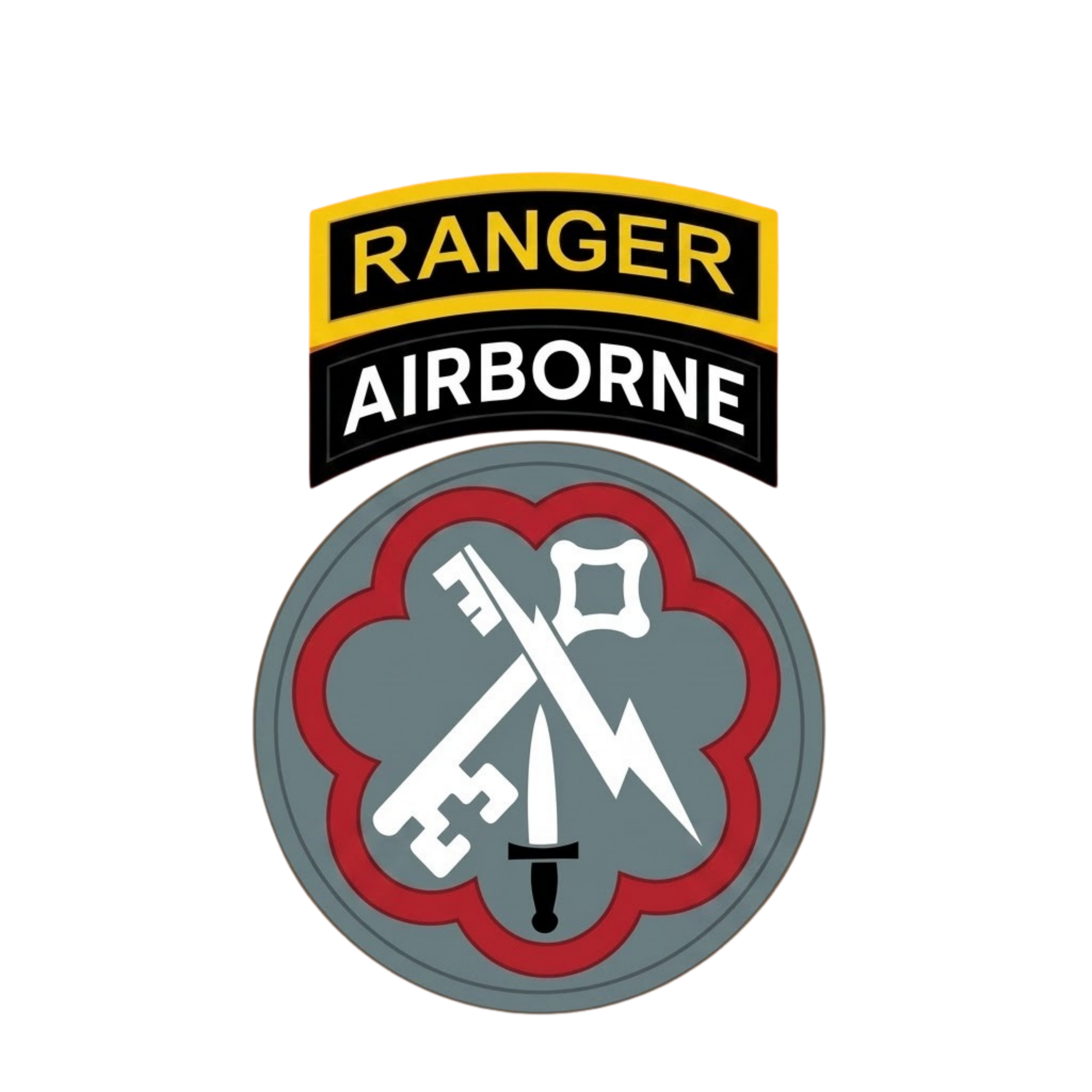 F Co. 51st Infantry (LRS) Unit Patch with Ranger Tab Softstyle T-Shirt