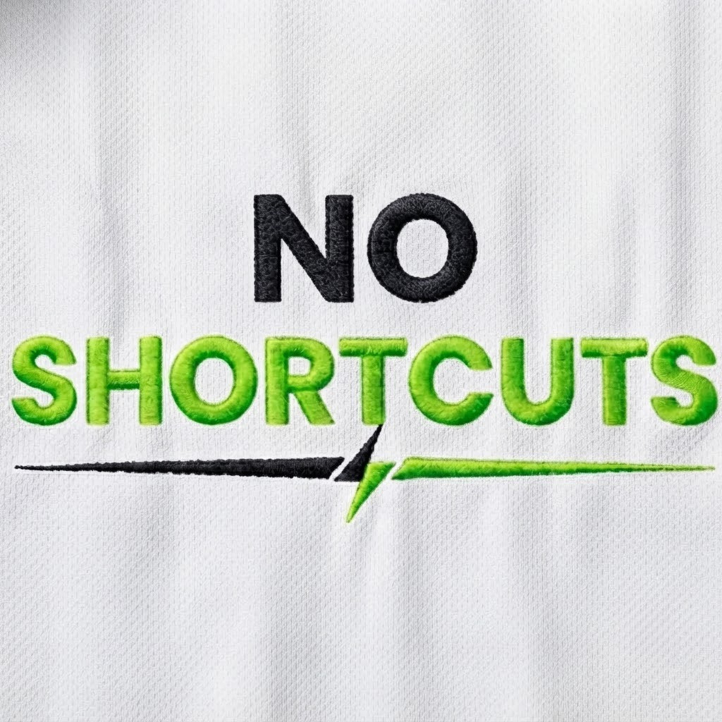 No Shortcuts Embroidered Polo Shirt
