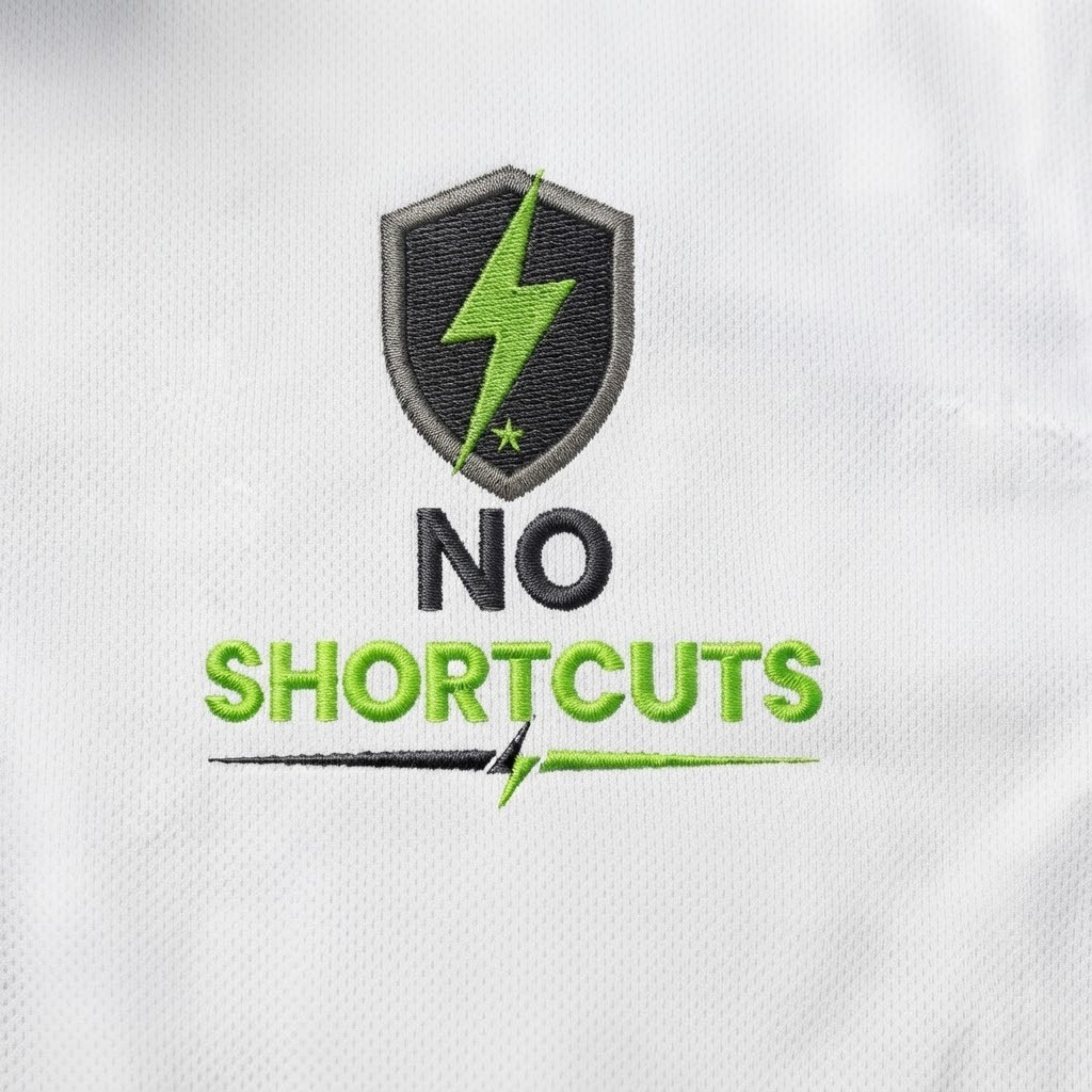 'NO SHORTCUTS' Shield+ Embroidered Performance Golf Polo (Sport-Tech Unisex)