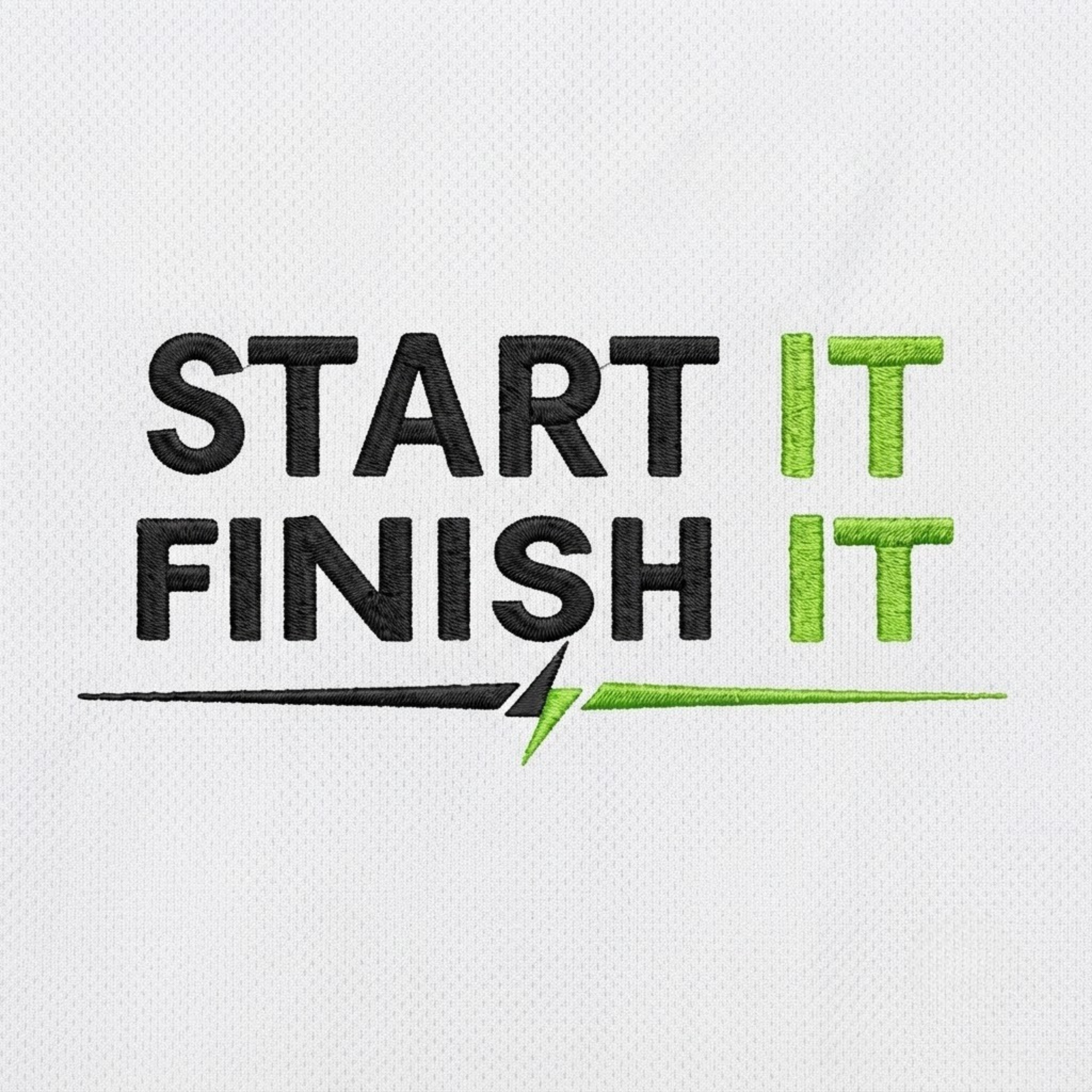 'Start It Finish It' Embroidered Performance Golf Polo (Sport-Tech Unisex)