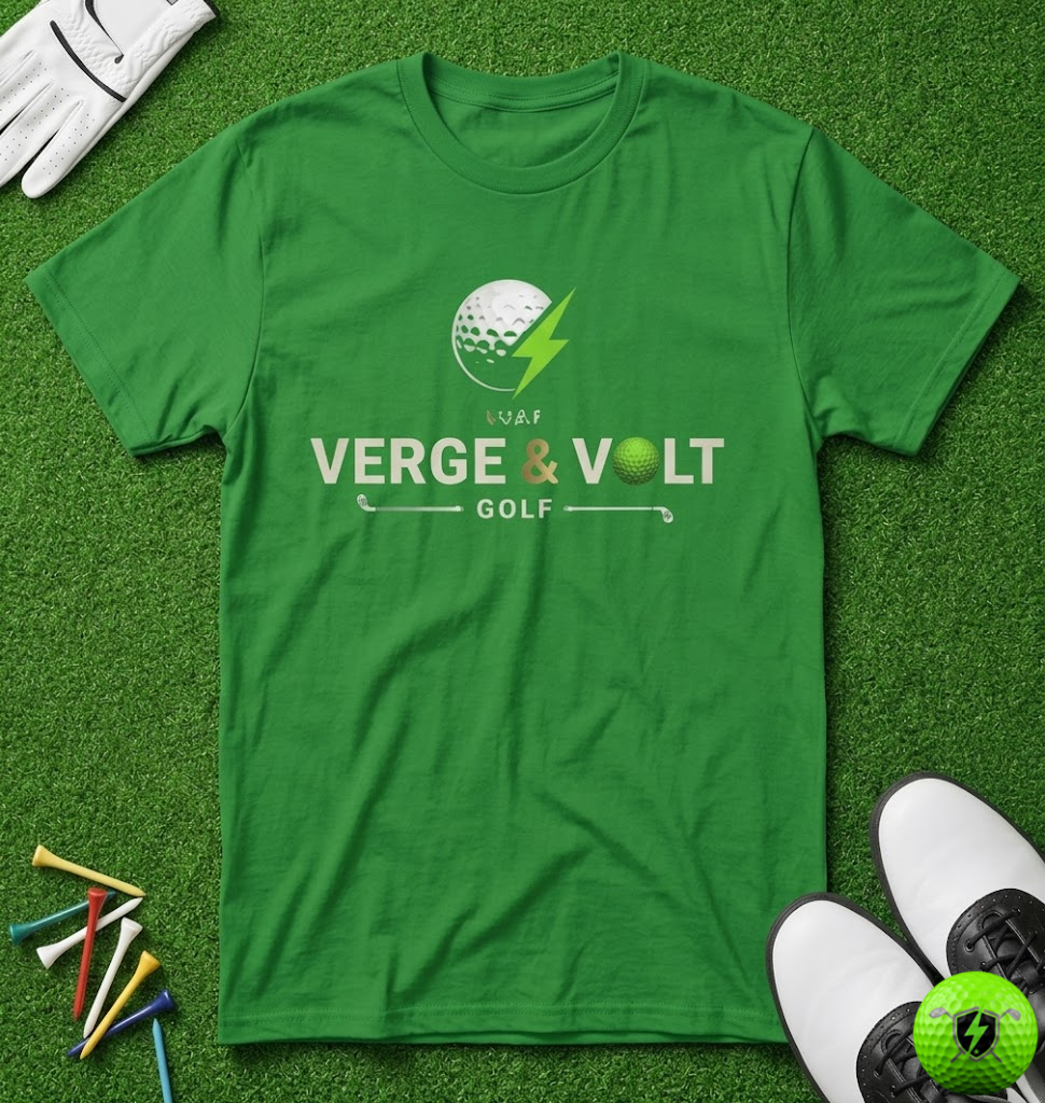 Charge the Green V & V Golf Clubs T-Shirt