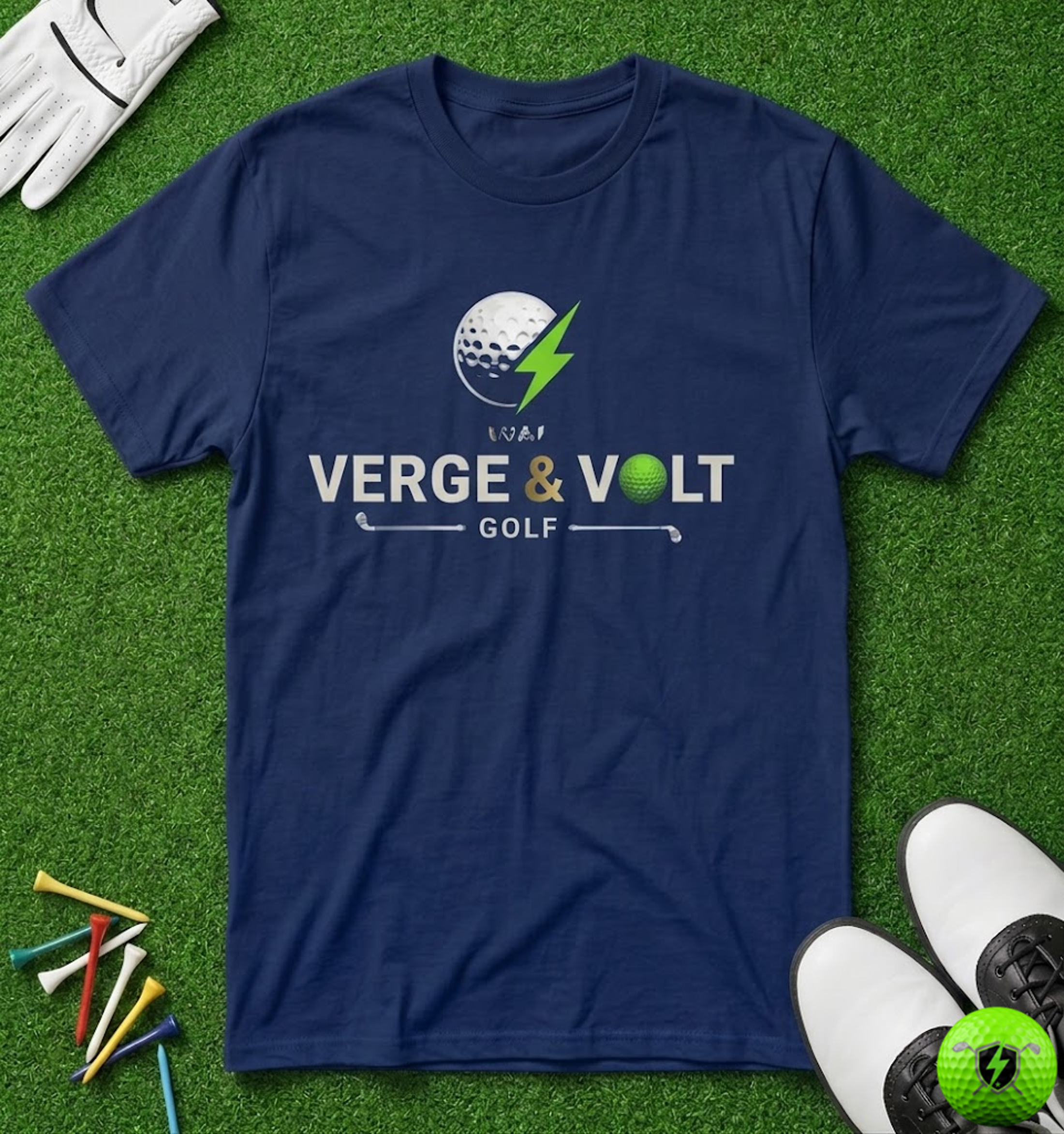 Charge the Green V & V Golf Clubs T-Shirt