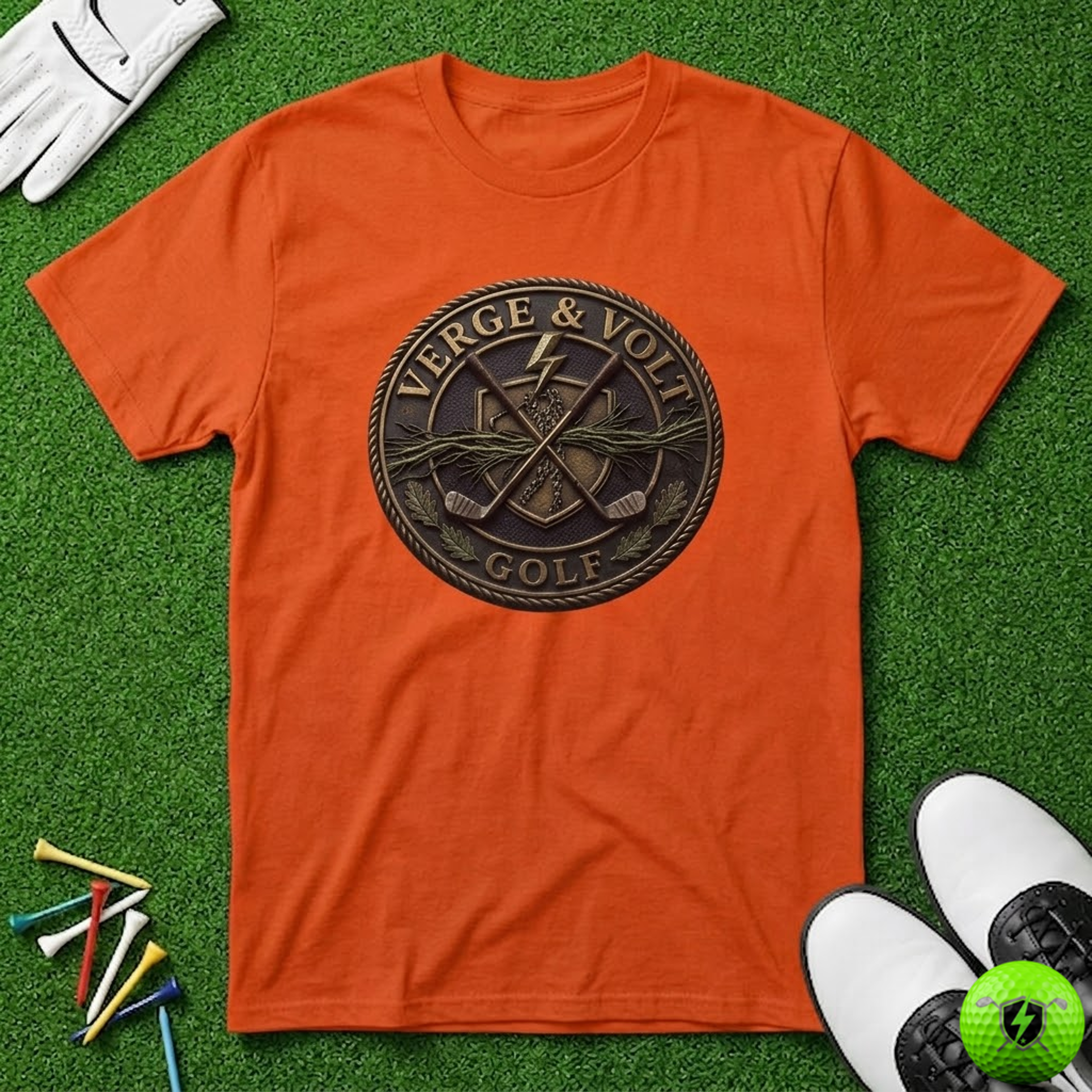 Verge & Volt Golf Bronze Disc T-Shirt