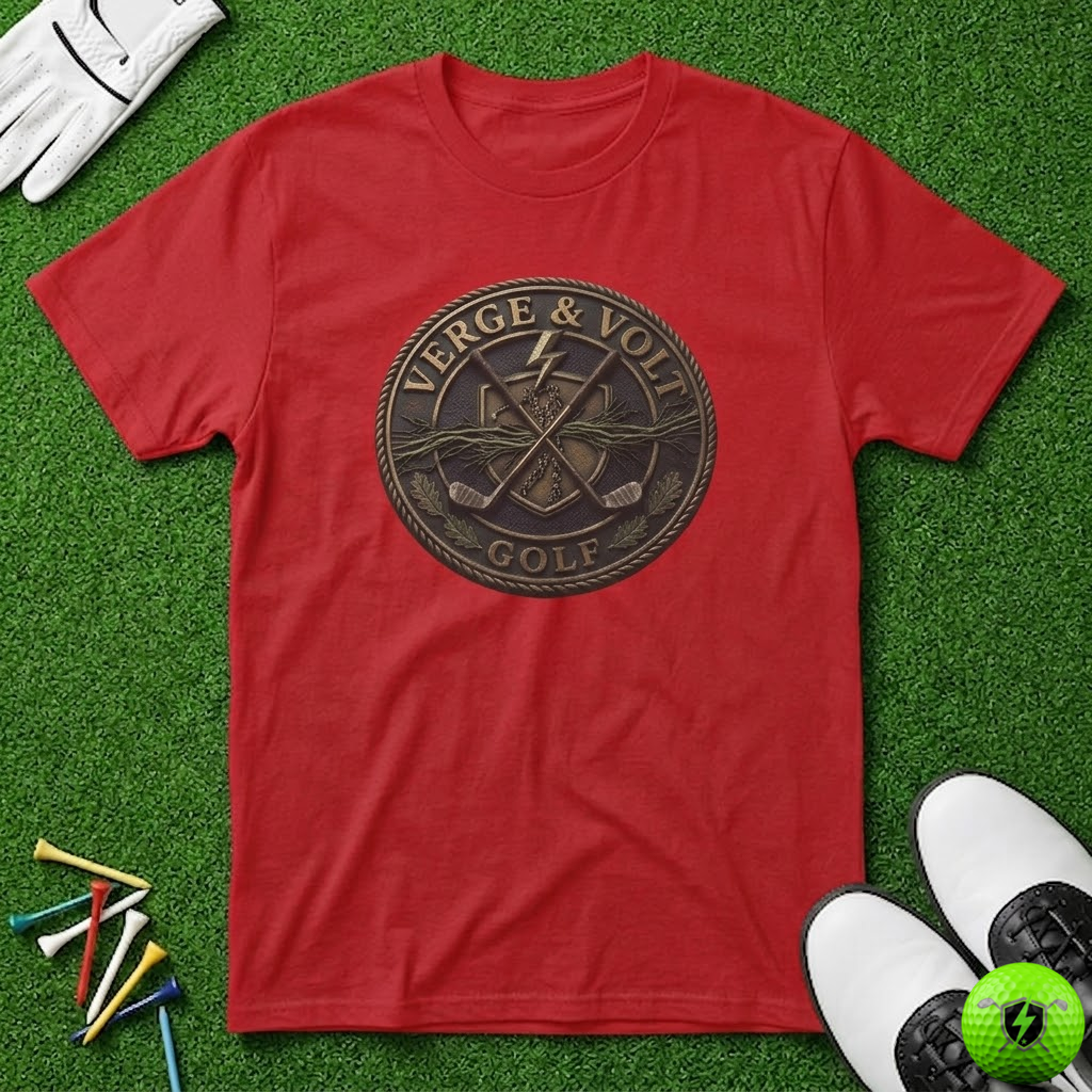 Verge & Volt Golf Bronze Disc T-Shirt