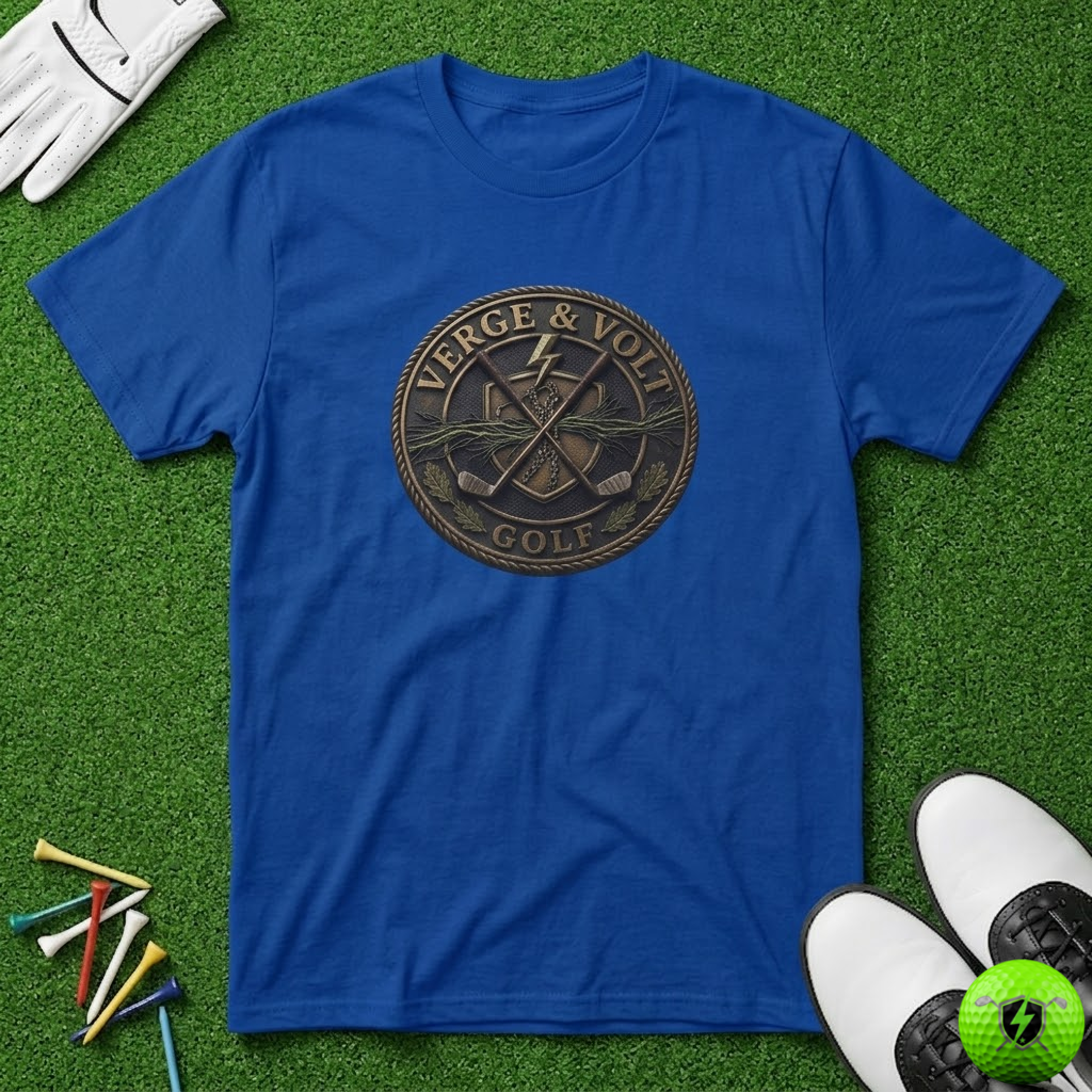 Verge & Volt Golf Bronze Disc T-Shirt