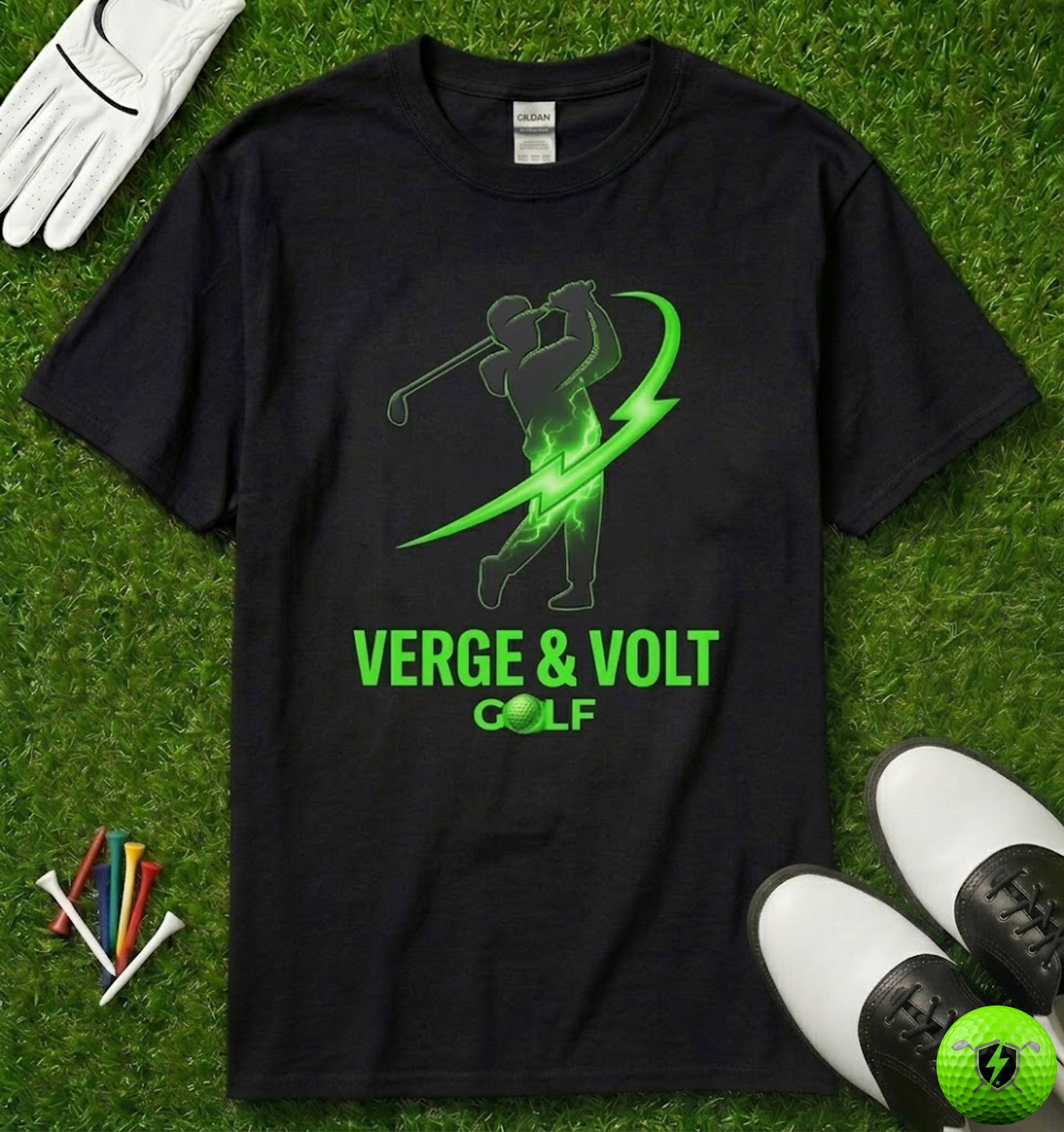 Verge & Volt Golf Swing T-Shirt