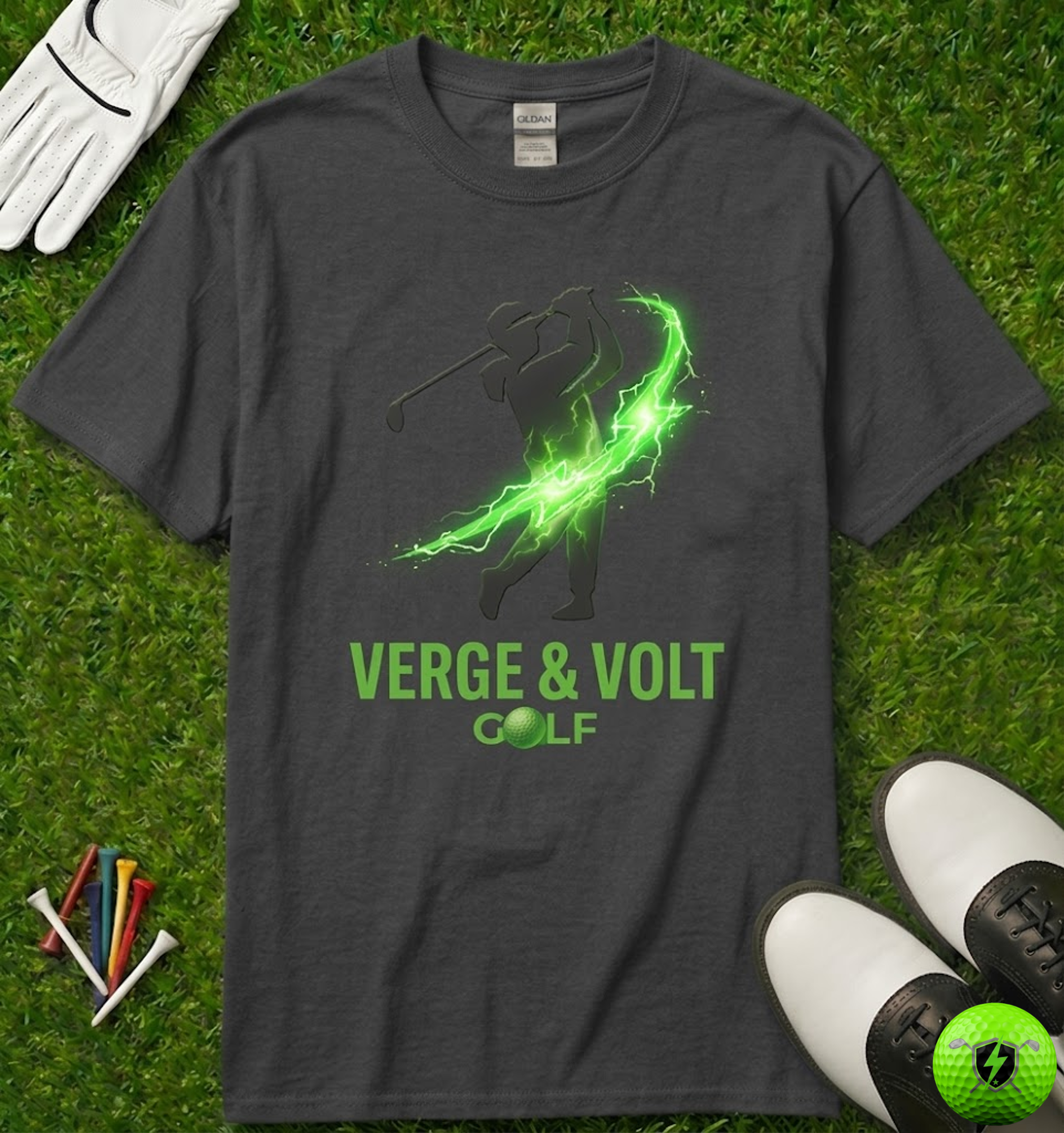 Verge & Volt Golf Swing T-Shirt