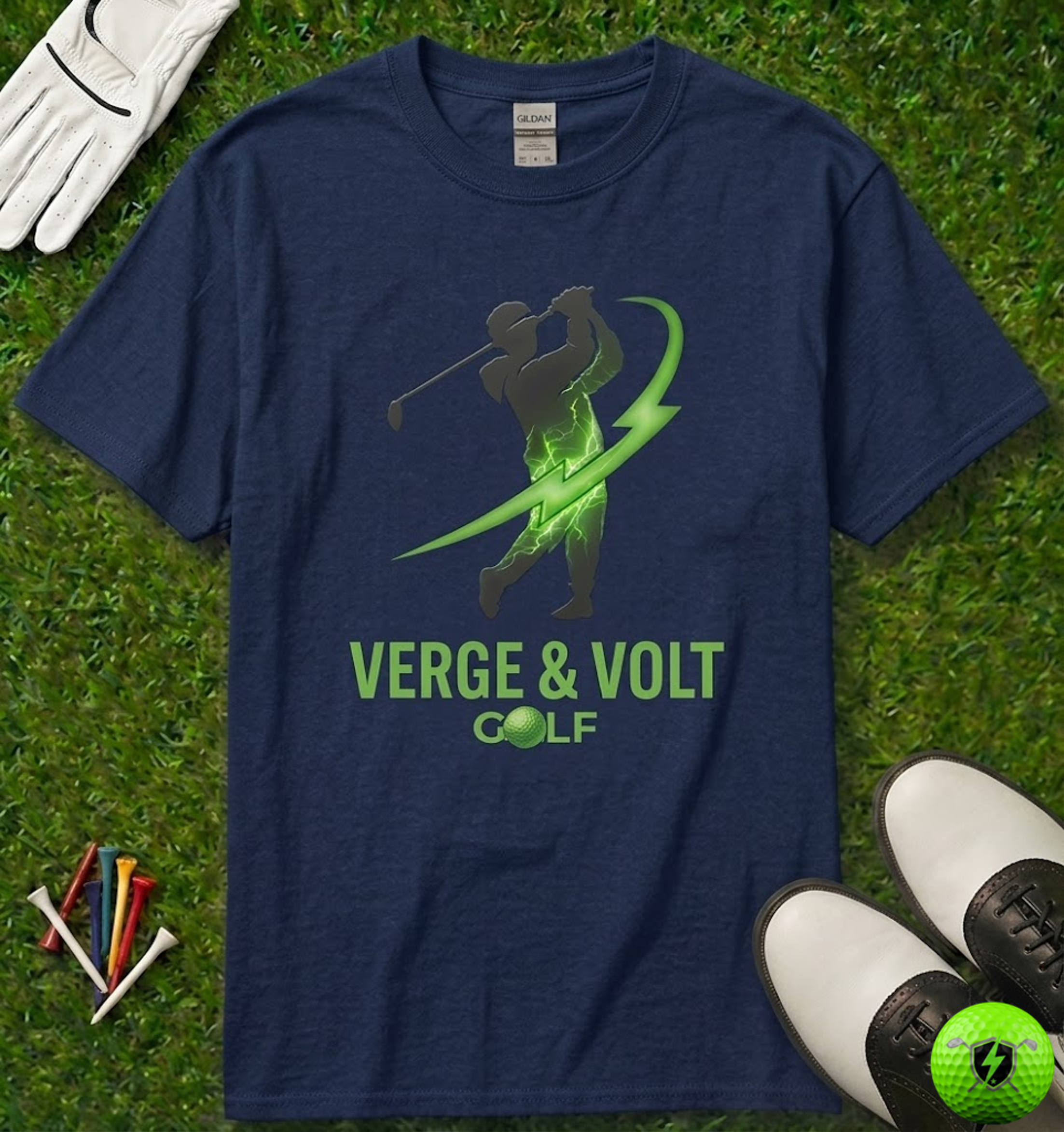 Verge & Volt Golf Swing T-Shirt