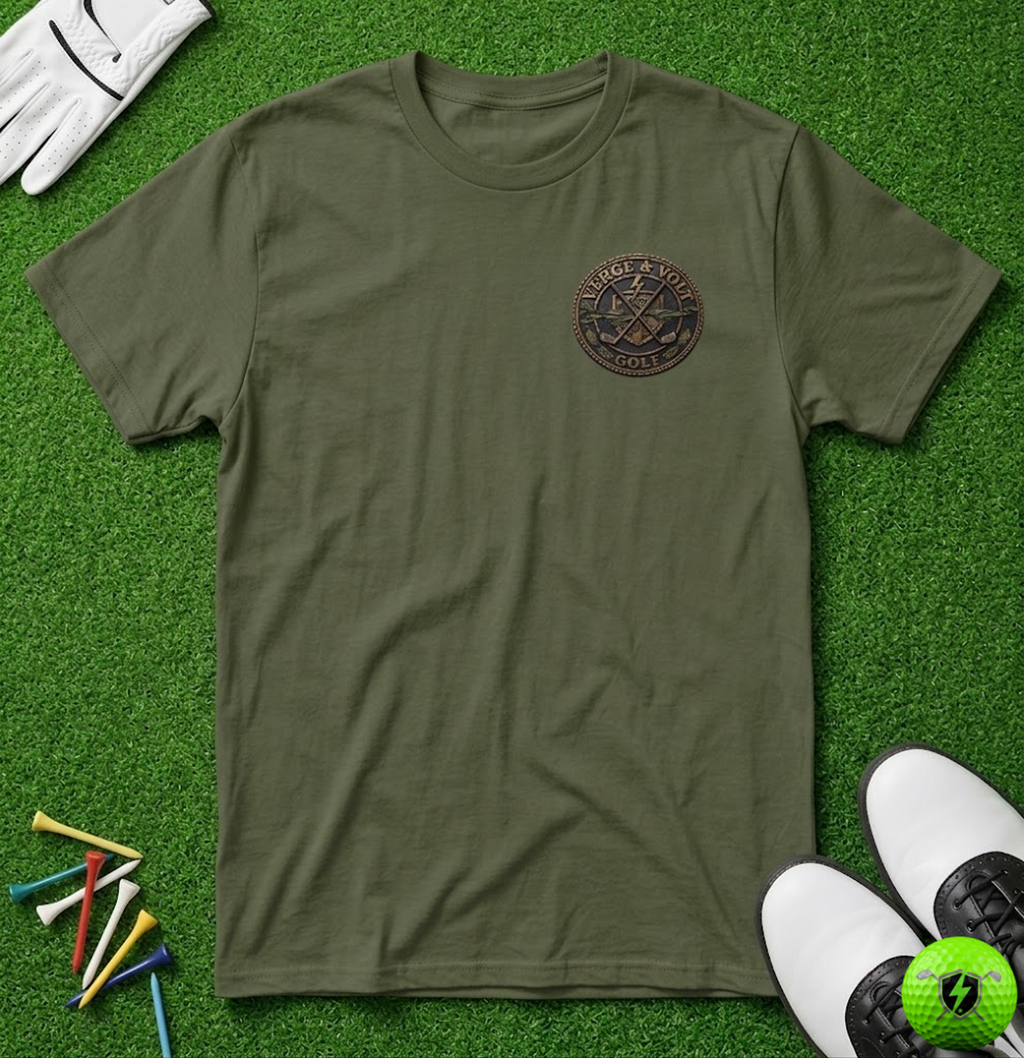 Verge & Volt Golf Small Bronze Disc T-Shirt