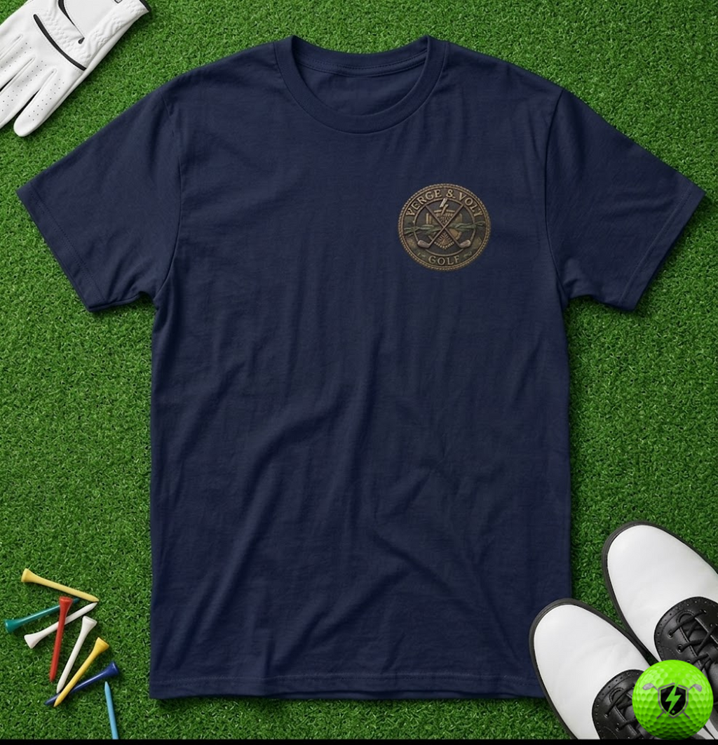 Verge & Volt Golf Small Bronze Disc T-Shirt