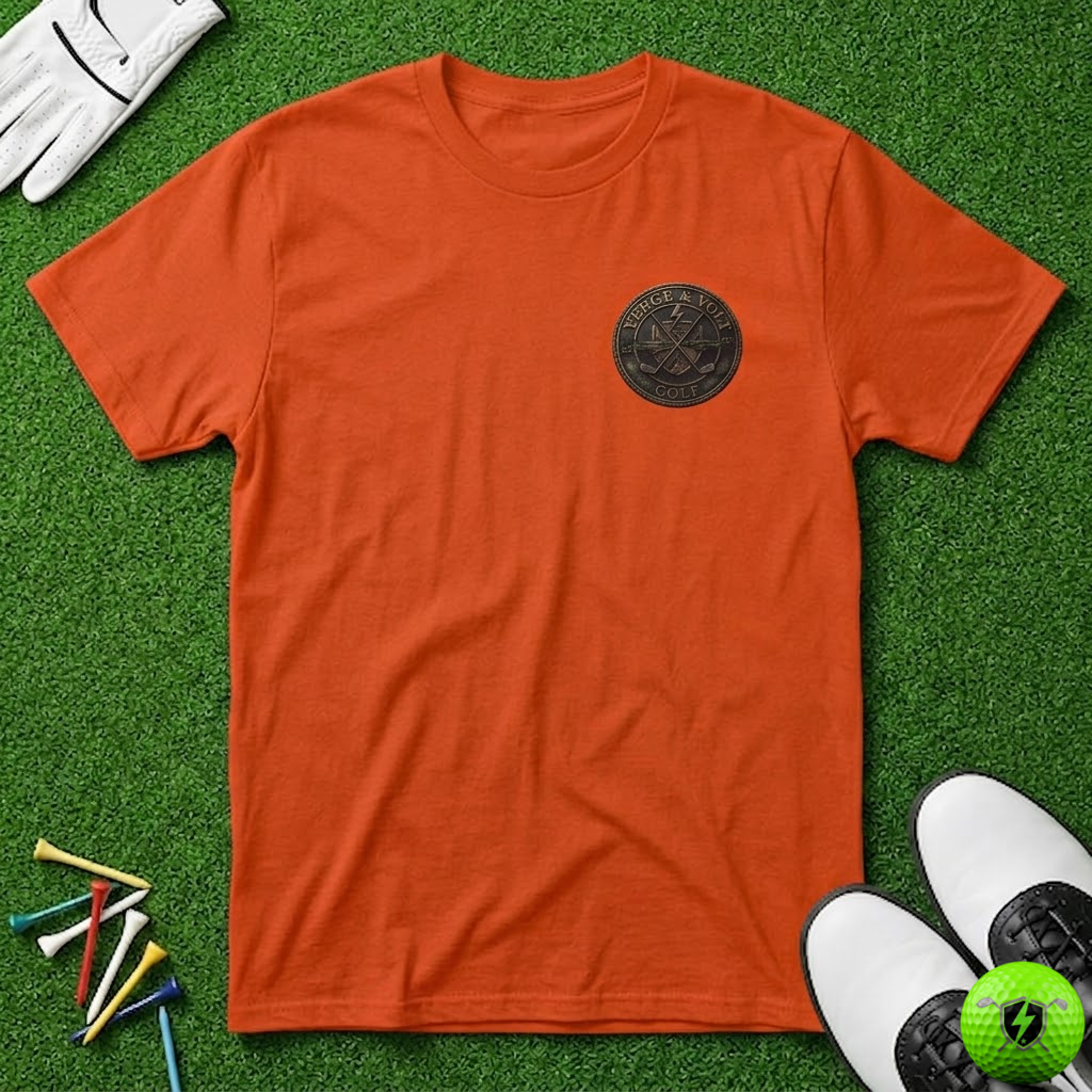 Verge & Volt Golf Small Bronze Disc T-Shirt