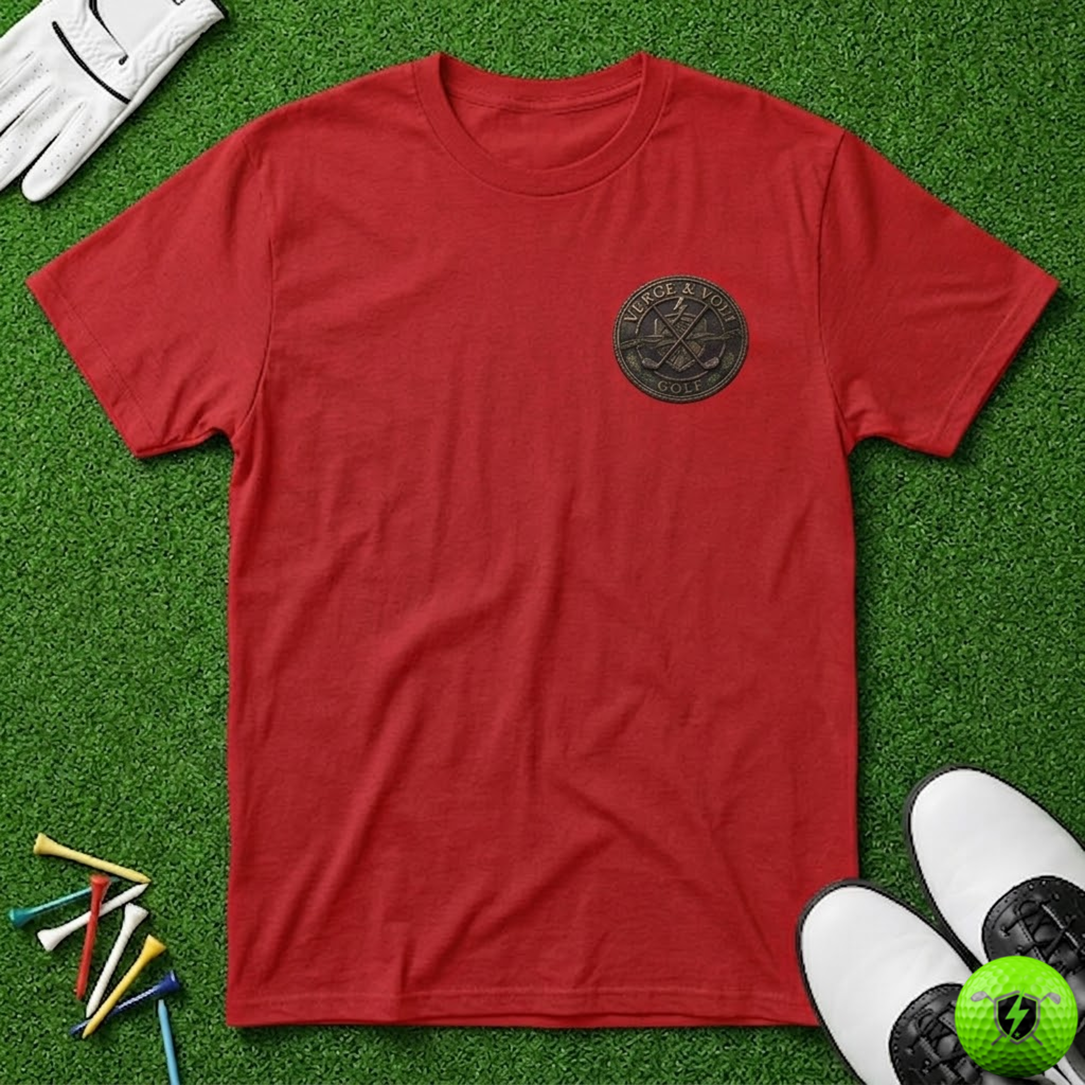 Verge & Volt Golf Small Bronze Disc T-Shirt
