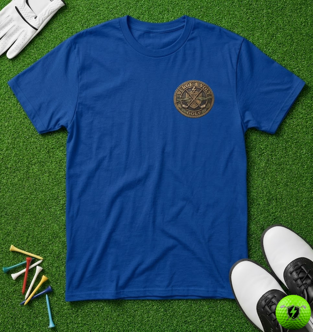 Verge & Volt Golf Small Bronze Disc T-Shirt
